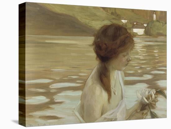 Jeune fille dans un paysage-Paul Chabas-Stretched Canvas