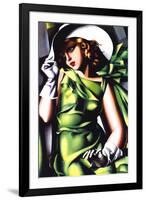 Jeune Fille en Vert-Tamara de Lempicka-Framed Art Print