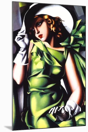 Jeune Fille en Vert-Tamara de Lempicka-Mounted Art Print