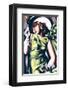 Jeune Fille en Vert-Tamara de Lempicka-Framed Premium Giclee Print