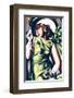 Jeune Fille en Vert-Tamara de Lempicka-Framed Premium Giclee Print