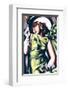 Jeune Fille en Vert-Tamara de Lempicka-Framed Premium Giclee Print