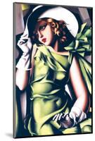 Jeune Fille en Vert-Tamara de Lempicka-Mounted Premium Giclee Print