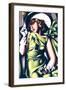 Jeune Fille en Vert-Tamara de Lempicka-Framed Premium Giclee Print