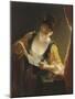 Jeune fille lisant une lettre-Jean Raoux-Mounted Giclee Print