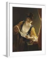 Jeune fille lisant une lettre-Jean Raoux-Framed Giclee Print