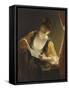 Jeune fille lisant une lettre-Jean Raoux-Framed Stretched Canvas