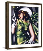 Jeune Fille Vert-Tamara de Lempicka-Framed Art Print