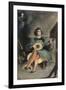 Jeune guitariste en costume italien de la Renaissance-Eugene Delacroix-Framed Giclee Print