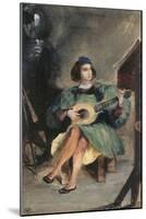 Jeune guitariste en costume italien de la Renaissance-Eugene Delacroix-Mounted Giclee Print