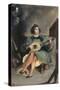 Jeune guitariste en costume italien de la Renaissance-Eugene Delacroix-Stretched Canvas