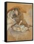 Jeune italienne assise-Jules Pascin-Framed Stretched Canvas