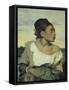 Jeune Orpheline au Cimetiere-Eugene Delacroix-Framed Stretched Canvas