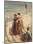 Jeunes femmes sur le Port de la Paille à Venise-Félix Ziem-Mounted Giclee Print