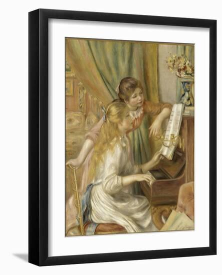 Jeunes filles au piano-Pierre-Auguste Renoir-Framed Giclee Print