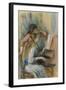 Jeunes filles au piano-Pierre-Auguste Renoir-Framed Giclee Print