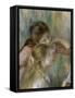 Jeunes filles au piano-Pierre-Auguste Renoir-Framed Stretched Canvas