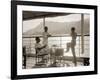 Jeunes Gens Sur le Pont D'Un Bateau Dans la Baie de Monte Carlo, 1920-Charles Delius-Framed Art Print