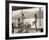 Jeunes Gens Sur le Pont D'Un Bateau Dans la Baie de Monte Carlo, 1920-Charles Delius-Framed Art Print