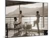 Jeunes Gens Sur le Pont D'Un Bateau Dans la Baie de Monte Carlo, 1920-Charles Delius-Mounted Art Print