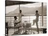 Jeunes Gens Sur le Pont D'Un Bateau Dans la Baie de Monte Carlo, 1920-Charles Delius-Stretched Canvas