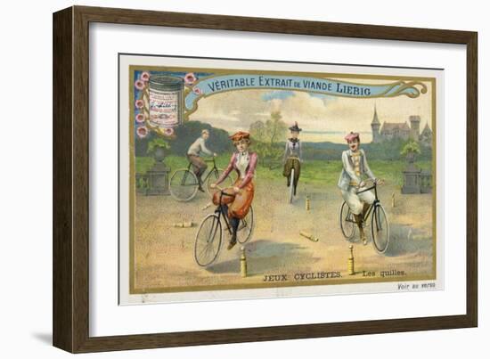 Jeux Cyclistes, Cycling around Skittles in France-null-Framed Giclee Print