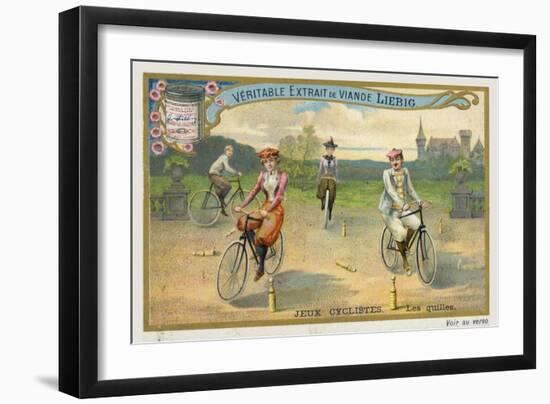 Jeux Cyclistes, Cycling around Skittles in France-null-Framed Giclee Print
