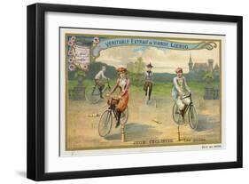 Jeux Cyclistes, Cycling around Skittles in France-null-Framed Giclee Print
