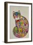 Jevish Folk Cat 1-Oxana Zaika-Framed Giclee Print