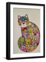 Jevish Folk Cat 1-Oxana Zaika-Framed Giclee Print