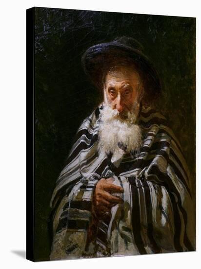 JEW IN Prayer, 1875 (Oil on Canvas)-Ilya Efimovich Repin-Stretched Canvas