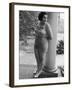 Jewel Mau Claire, a Full Figured Client, Resting on a Porch at Rose Dor Farms, a Weight Loss Camp-Alfred Eisenstaedt-Framed Photographic Print