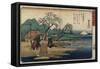 Jewel River of Chofu in Musashi Province, 1835-1837-Utagawa Hiroshige-Framed Stretched Canvas