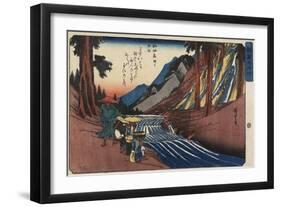 Jewel River of Koya in Kii Province, 1835-1837-Utagawa Hiroshige-Framed Giclee Print