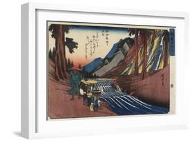 Jewel River of Koya in Kii Province, 1835-1837-Utagawa Hiroshige-Framed Giclee Print