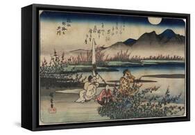 Jewel River of Noji in Omi Province, 1835-1837-Utagawa Hiroshige-Framed Stretched Canvas