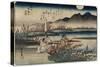 Jewel River of Noji in Omi Province, 1835-1837-Utagawa Hiroshige-Stretched Canvas