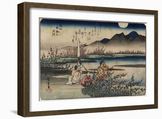 Jewel River of Noji in Omi Province, 1835-1837-Utagawa Hiroshige-Framed Giclee Print