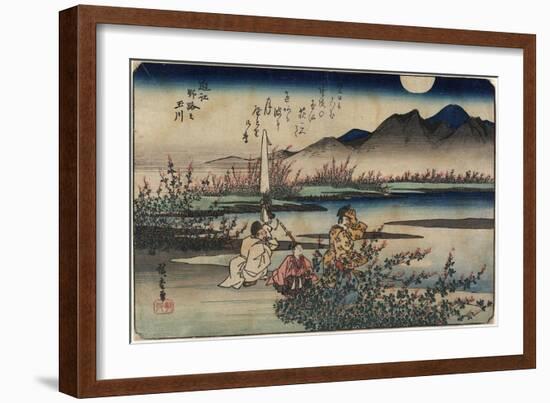 Jewel River of Noji in Omi Province, 1835-1837-Utagawa Hiroshige-Framed Giclee Print