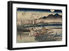 Jewel River of Noji in Omi Province, 1835-1837-Utagawa Hiroshige-Framed Giclee Print