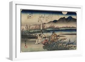 Jewel River of Noji in Omi Province, 1835-1837-Utagawa Hiroshige-Framed Giclee Print