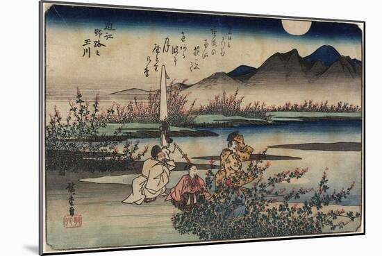 Jewel River of Noji in Omi Province, 1835-1837-Utagawa Hiroshige-Mounted Giclee Print