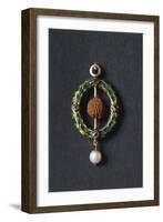 Jewel with Carved Cherry Stone, 1491-1530-Quentin Massys or Metsys-Framed Giclee Print