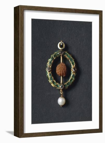 Jewel with Carved Cherry Stone, 1491-1530-Quentin Massys or Metsys-Framed Giclee Print