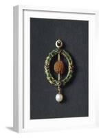 Jewel with Carved Cherry Stone, 1491-1530-Quentin Massys or Metsys-Framed Giclee Print