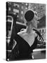 Jeweled Stay Put Cocktail Hat at Reckless Angle-Nina Leen-Stretched Canvas
