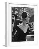 Jeweled Stay Put Cocktail Hat at Reckless Angle-Nina Leen-Framed Photographic Print