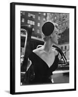 Jeweled Stay Put Cocktail Hat at Reckless Angle-Nina Leen-Framed Photographic Print