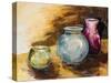 Jeweled Vases-Heather A. French-Roussia-Stretched Canvas