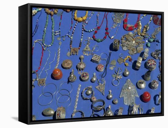 Jewellery Laid Out for Sale, Boumalne Du Dades Market, Morocco, North Africa, Africa-Harding Robert-Framed Stretched Canvas